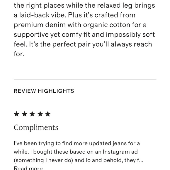 Like new barely worn Quince Bella Stretch relaxed straight jeans size 32. - Picture 14 of 15